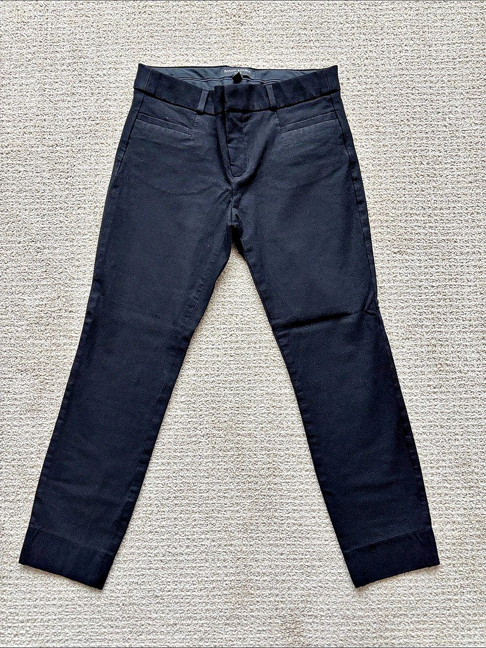 Banana Republic Sloan Ankle Pant Straight Leg Pants Black 0 Petite